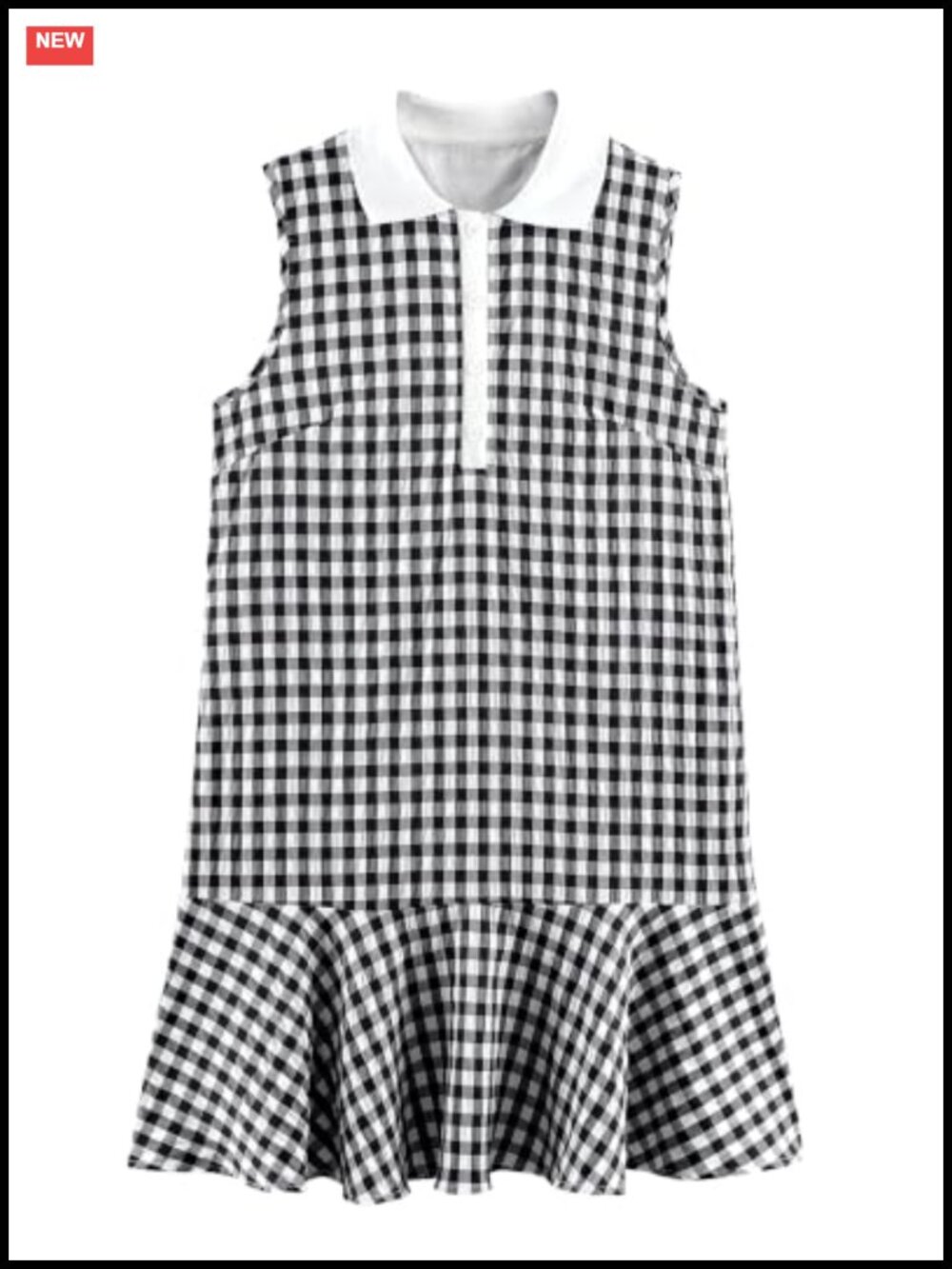 Women's Sleeveless Plaid Mini Dress with Pockets | Summer Casual